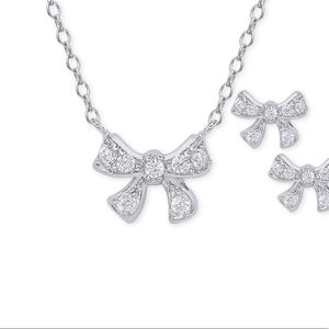 Jasco Childrens Sterling Silver Cubic Zirconia Bow